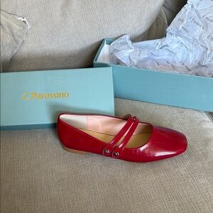 Red ballet flats NWT
